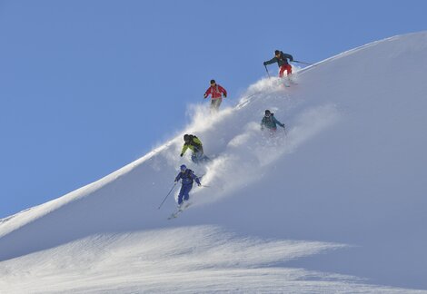 Off Piste Guiding mit Freunden